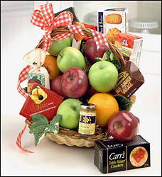 Fruit & Gourmet Basket for Sympathy Davis Floral Clayton Indiana from Davis Floral