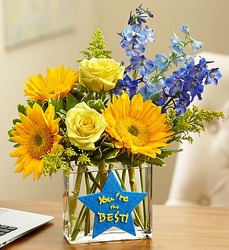 You're the Best Bouquet <br> in a Rectangle Vase Davis Floral Clayton Indiana from Davis Floral