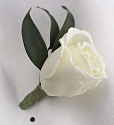 White Rose Boutonniere  Davis Floral Clayton Indiana from Davis Floral