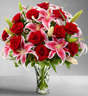 Lenox® Crystal Vase<br> with Rose & Lily Bouquet