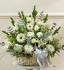 White Rose Fireside Basket