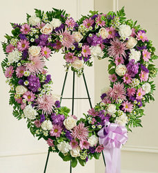 Lavender and White <br>Open Heart Davis Floral Clayton Indiana from Davis Floral