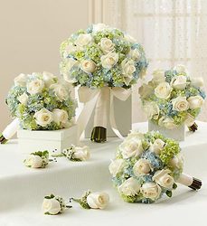 Bridal Party Personal<br> Package Blue and White Davis Floral Clayton Indiana from Davis Floral