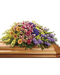 Garden of Sweet Memories <br>  Casket Spray Davis Floral Clayton Indiana from Davis Floral