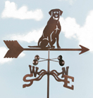 Sitting Labrador Dog Weathervane