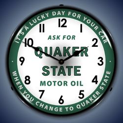 Quaker State <br> Oil Clock Davis Floral Clayton Indiana from Davis Floral