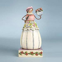 Winter Blossoms<br>Small Snowman with Flowers Figurine Davis Floral Clayton Indiana from Davis Floral