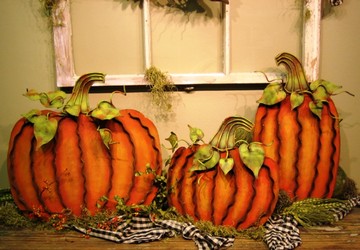 Orange Flat Pumpkins