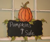 Pumpkins Sign With Stake