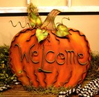 Pumpkin Welcome Sign