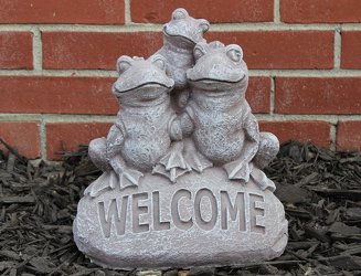 Ornamental Concrete <br> Welcome Frogs Davis Floral Clayton Indiana from Davis Floral