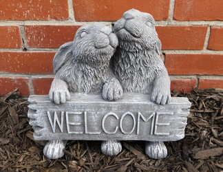 Ornamental Concrete <br> Welcome Bunnies Davis Floral Clayton Indiana from Davis Floral