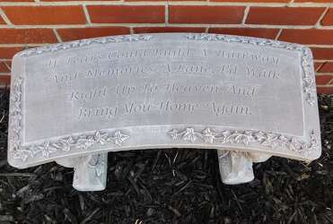 Concrete Memory Bench<br>If Tears  Davis Floral Clayton Indiana from Davis Floral