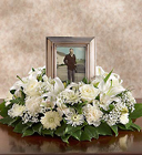 All-White Memorial Table Wreath Davis Floral Clayton Indiana from Davis Floral