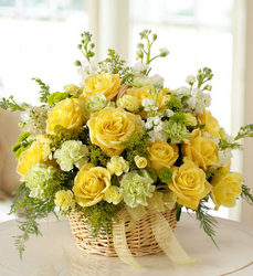 Mixed Basket Arrangement<br> for Sympathy  Davis Floral Clayton Indiana from Davis Floral