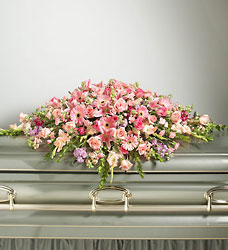 All-Pink Casket Cover Spray Davis Floral Clayton Indiana from Davis Floral