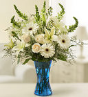 Tableside Sympathy Arrangement <BR>in White Davis Floral Clayton Indiana from Davis Floral