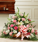 Pink And White Rose <BR>Fireside Basket Davis Floral Clayton Indiana from Davis Floral