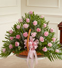 Pink Rose <BR>Fireside Basket Davis Floral Clayton Indiana from Davis Floral