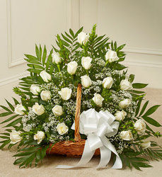 White Rose Fireside Basket Davis Floral Clayton Indiana from Davis Floral