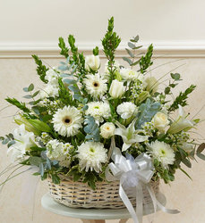 White Rose Fireside Basket Davis Floral Clayton Indiana from Davis Floral
