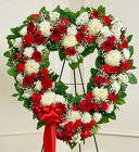 Red and White Open Heart Davis Floral Clayton Indiana from Davis Floral
