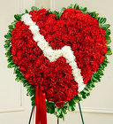 Red and White Standing <br>Broken Heart Davis Floral Clayton Indiana from Davis Floral