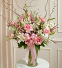 Pink and White Large <BR>Sympathy Vase Arrangement Davis Floral Clayton Indiana from Davis Floral