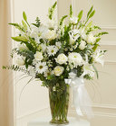 White Large Sympathy <BR>Vase Arrangement Davis Floral Clayton Indiana from Davis Floral