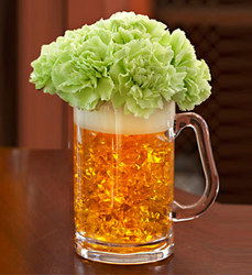 Green Beer Mug <BR>of Blooms Davis Floral Clayton Indiana from Davis Floral