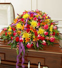 Bright Mixed Flower <BR>Casket Cover Davis Floral Clayton Indiana from Davis Floral