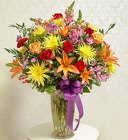 Bright Sympathy <BR>Vase Arrangement Davis Floral Clayton Indiana from Davis Floral