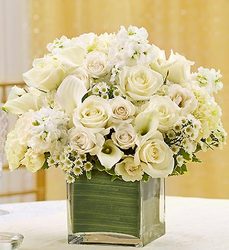 All White Centerpiece Davis Floral Clayton Indiana from Davis Floral