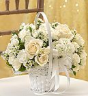 All White Flower Girl Basket Davis Floral Clayton Indiana from Davis Floral