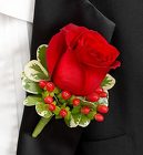 All Red Boutonniere Davis Floral Clayton Indiana from Davis Floral