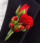 All Red Ring <br>Bearer Boutonnière Davis Floral Clayton Indiana from Davis Floral