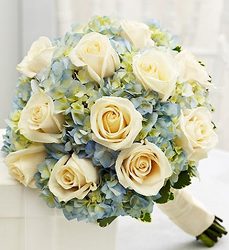 Blue and White <br>Bridesmaid Bouquet Davis Floral Clayton Indiana from Davis Floral