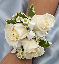 White Corsage Davis Floral Clayton Indiana from Davis Floral