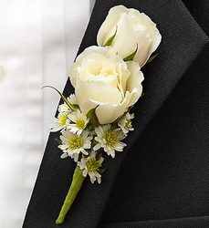 Blue and White Ring<br> Bearer Boutonnière Davis Floral Clayton Indiana from Davis Floral