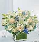Blue and White <br>Centerpiece Package Davis Floral Clayton Indiana from Davis Floral