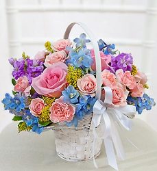 Spring Flower <br>Girl Basket Davis Floral Clayton Indiana from Davis Floral