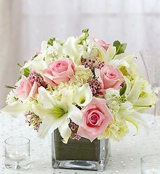 Pink and White Centerpiece Davis Floral Clayton Indiana from Davis Floral