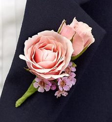 Pink Ring Bearer <br>Boutonnire Davis Floral Clayton Indiana from Davis Floral