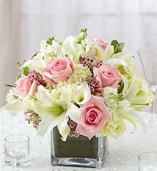 Pink and White <br>Centerpiece Packages Davis Floral Clayton Indiana from Davis Floral