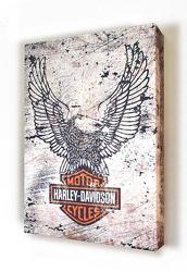 Harley-Davidson Black and White<br> Eagle on White Aluminum  Davis Floral Clayton Indiana from Davis Floral