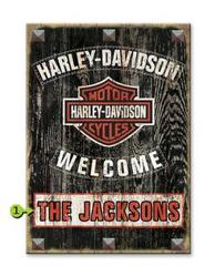 Personalized Harley-Davidson <br> Welcome Sign with Studs Davis Floral Clayton Indiana from Davis Floral