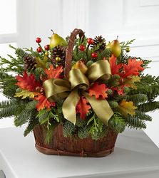 Harvest Happenings<BR> Centerpiece Basket Davis Floral Clayton Indiana from Davis Floral