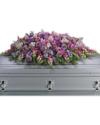 Lavender Tribute <br> Casket Spray Davis Floral Clayton Indiana from Davis Floral