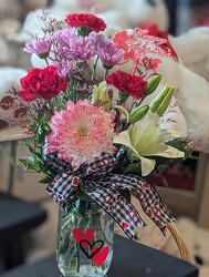 Heart's Delight <br>Mason Jar Bouquet Davis Floral Clayton Indiana from Davis Floral
