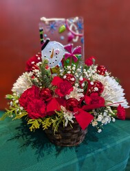 Jolly Snowman <br> Suncatcher Bouquet Davis Floral Clayton Indiana from Davis Floral